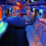 Inner space in the white limo- add a stripper to make it more luxury - Hummer H2 Limo Transfer