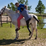 Getting on the horse - Puszta Olympics