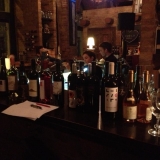 Wide selection of wines is available at the bar - Wine Tasting