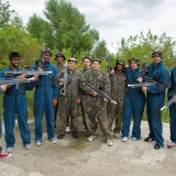 Lasertag players on an ex- Soviet military base - Laser Tag